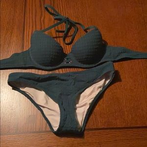 green/blue bikini